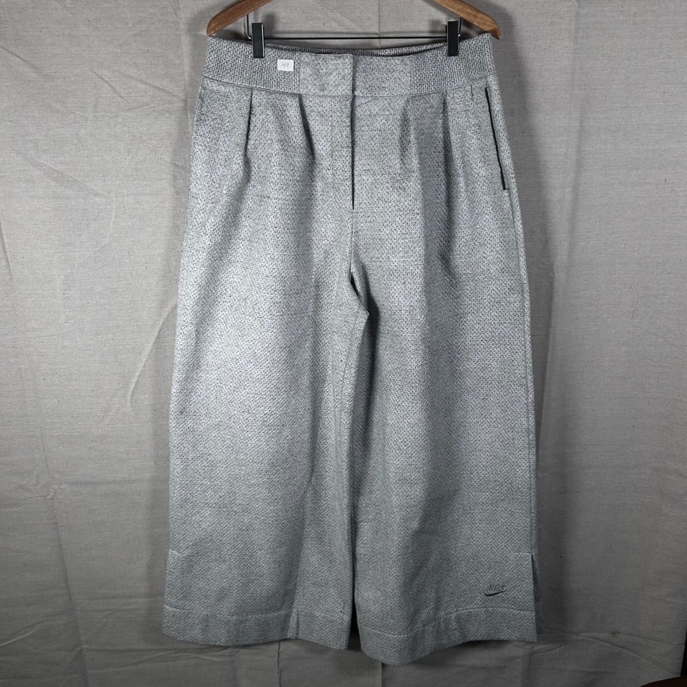 Nike Tech‎ Pack Therma-FIT ADV Grey Wide Leg Cropped Pleated Pants DD4616-063 L